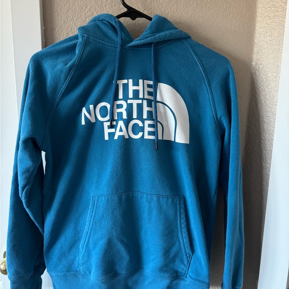 The North Face Women’s Blue Logo Hoodie Sweatshirt